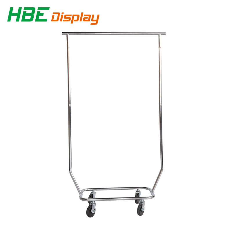 Eco-Friendly Balcony Iron Clothing Stand Metal Clothes Single Hanger Rack