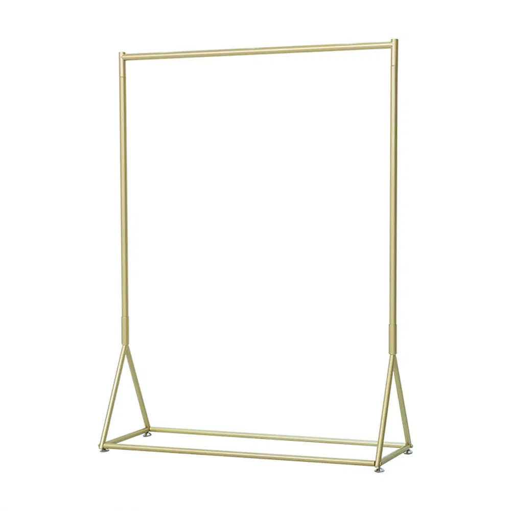 Hot Sale Single/Doubie-Layer Abjustable Hanging Metal Clothes Display Rack in Glossy Black/White/Golden/Silver with Made of Iron/Steel for Boutique/Houseware