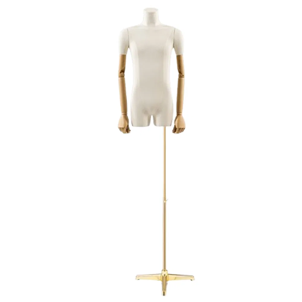 Factory Price Headless Upper Body Mannequin in Matte White/Grey with Flexible Arms and Adjustable Bracket Made of PP/PE/ABS/Fiberglass for Male Garment Display
