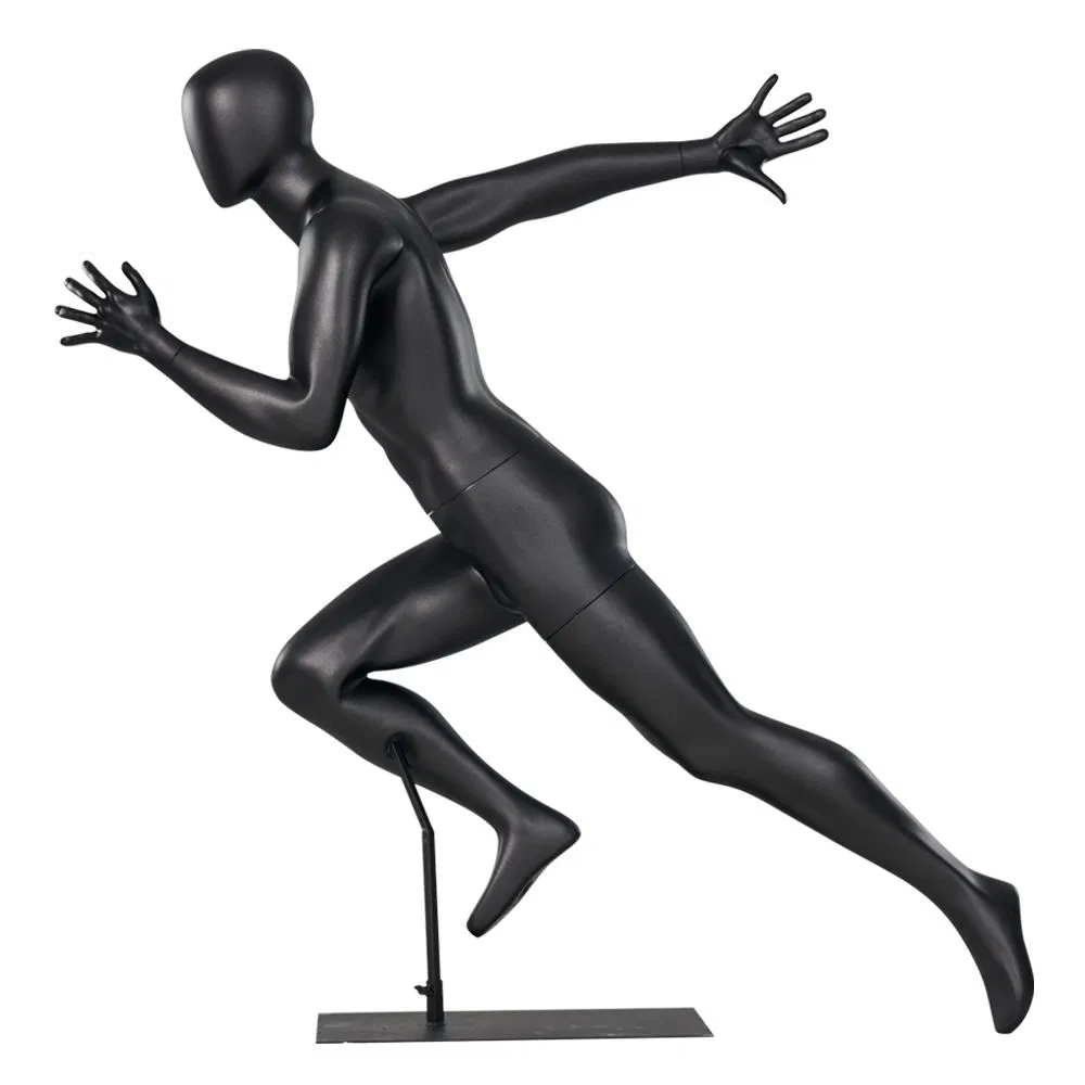 Male Female Sports Mannequin Fiberglass Full Body Runing Mannequin Athletic Woman