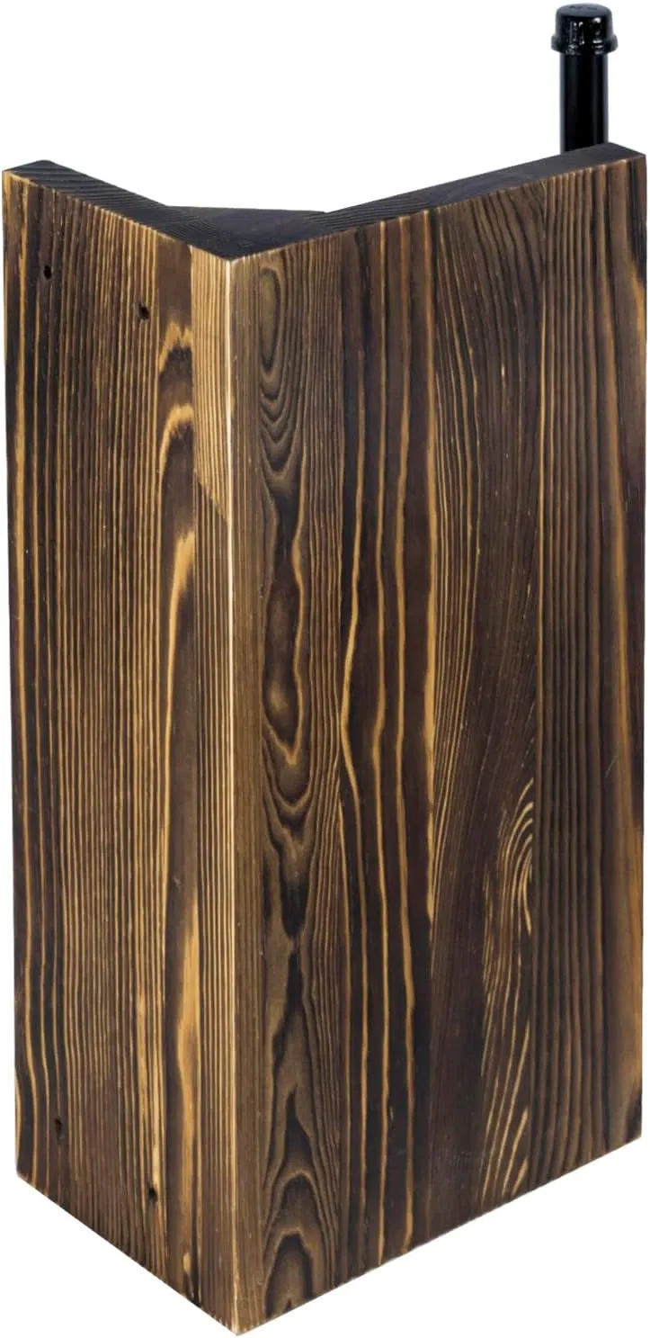 Rustic Burnt Solid Wood Shelf