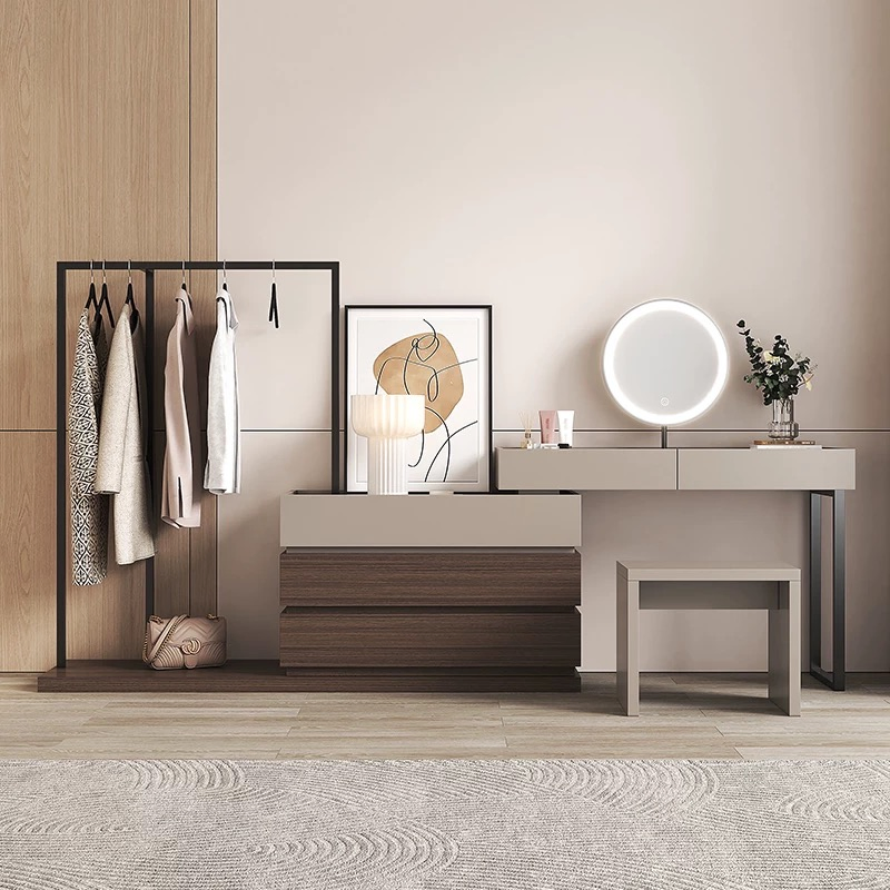 Modern Wooden Living Room Furniture Adjustable Garment Hanger Dressing Coat Rack