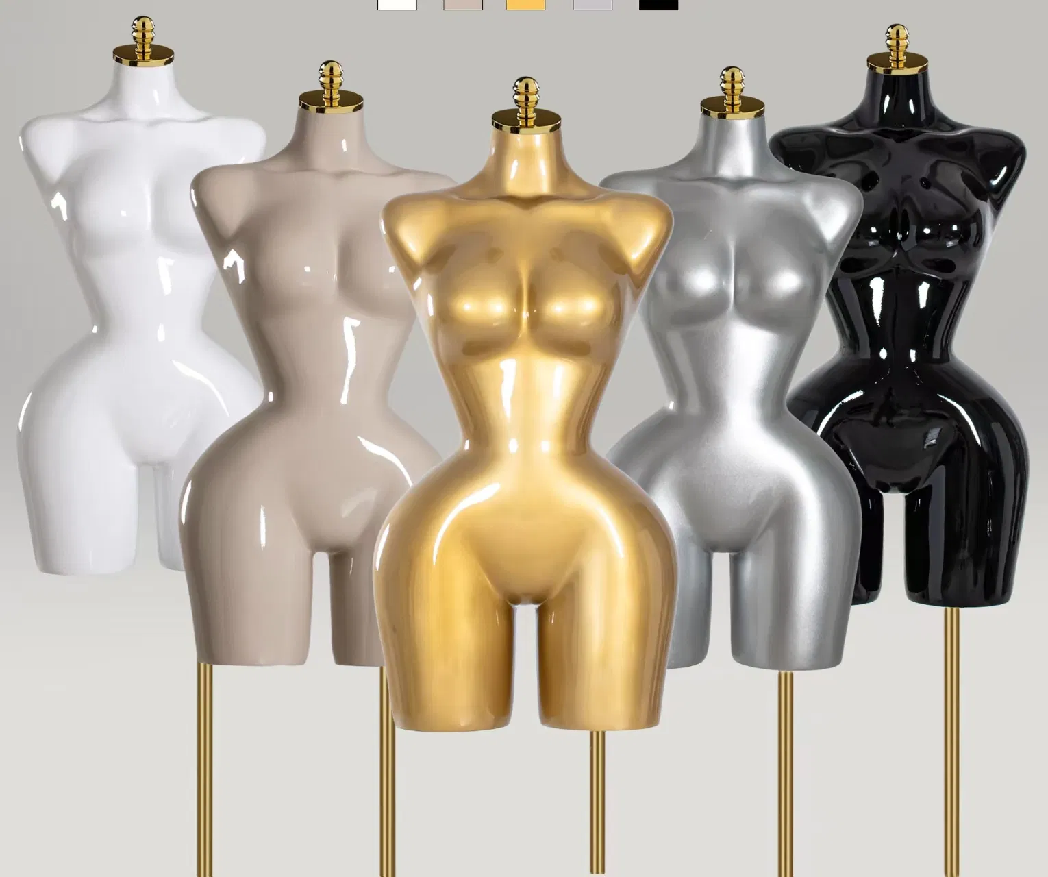 Curvy Bbl Plus Size Fabric Dress Form Half Body Female Mannequin Big Bust HIPS Brazilian Style