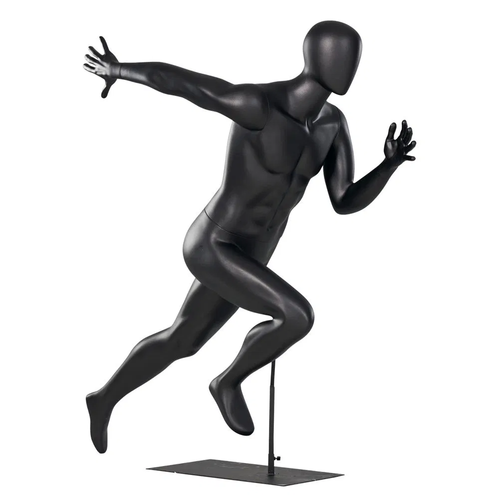 Male Female Sports Mannequin Fiberglass Full Body Runing Mannequin Athletic Woman