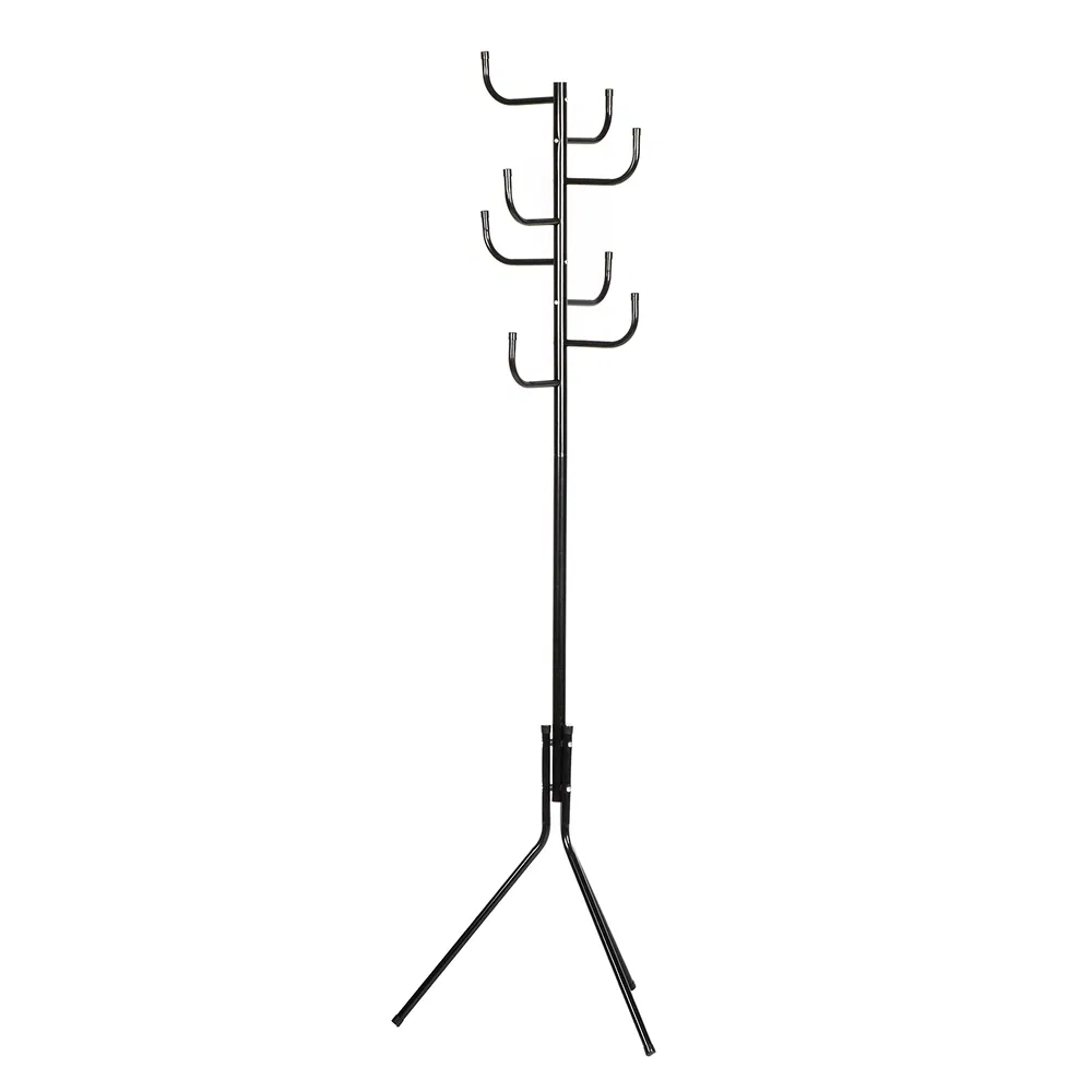 Sturdy Black Metal Clothes Hanger Display Rack for Boutique Shop