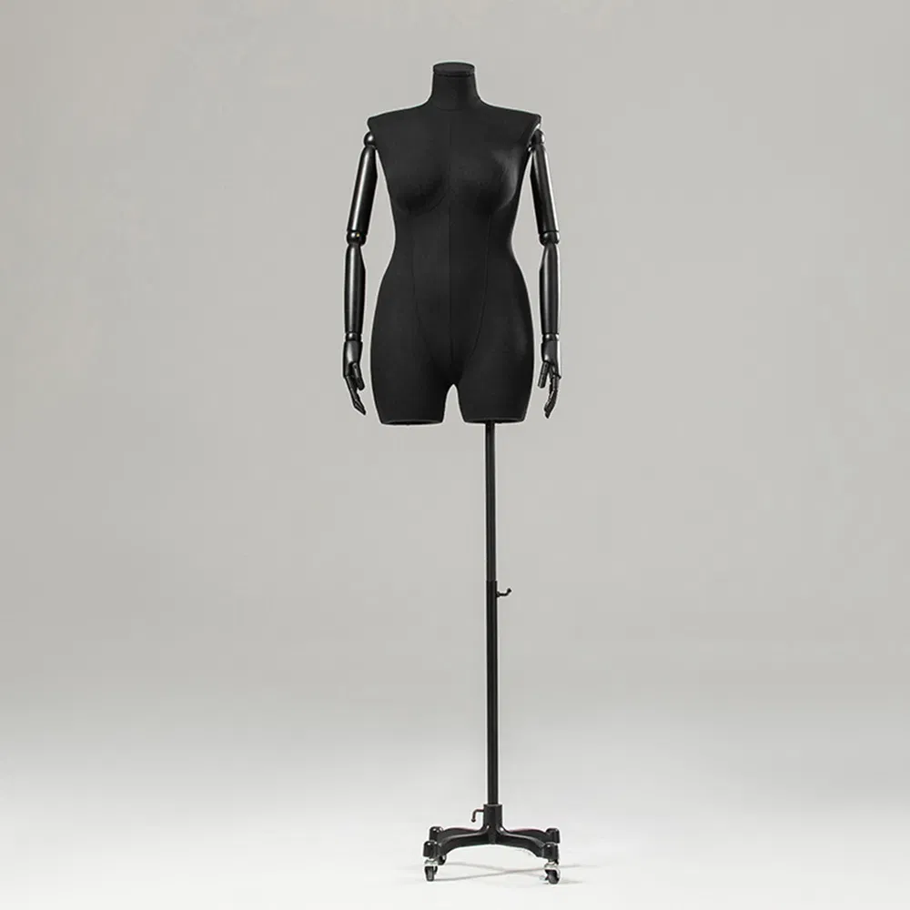 Hot Sale Headless Mannequin in Glossy/Matte White/Black with Adjustable Height Base Made of PP/PE/ABS/Fiber Glass for Slightly Overweight Female Garment Display