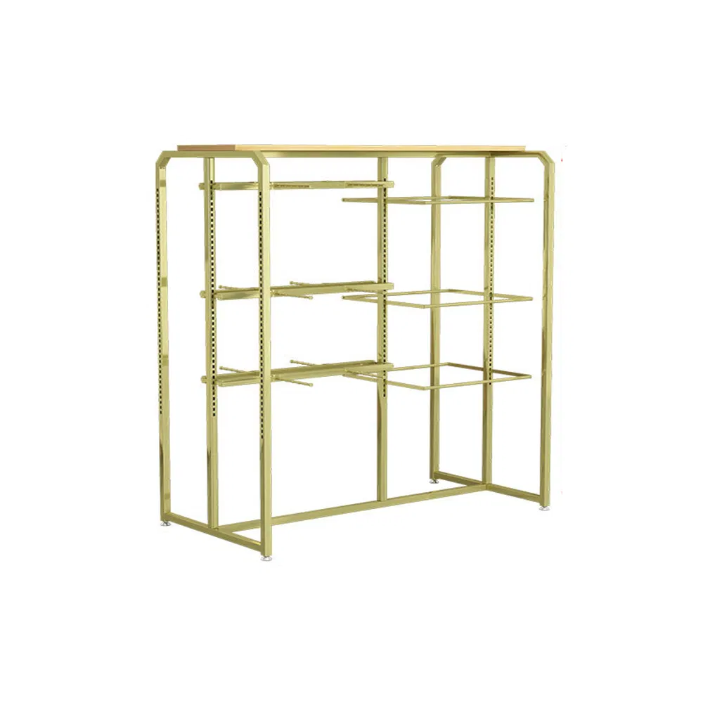 Direct Deal Adjustable Multi-Layer Double-Sided Shorts/Bras/Socks Display Rack in Black/White/Gold Made of Iron for Clothing Store