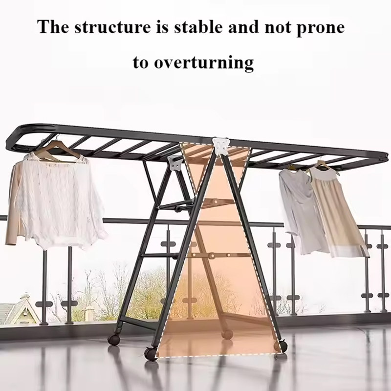Sanipro Portable Wing Style Carbon Steel Laundry Dryer Hanger Bedroom Clothing Storage Rack Folding Clothes Drying Racks