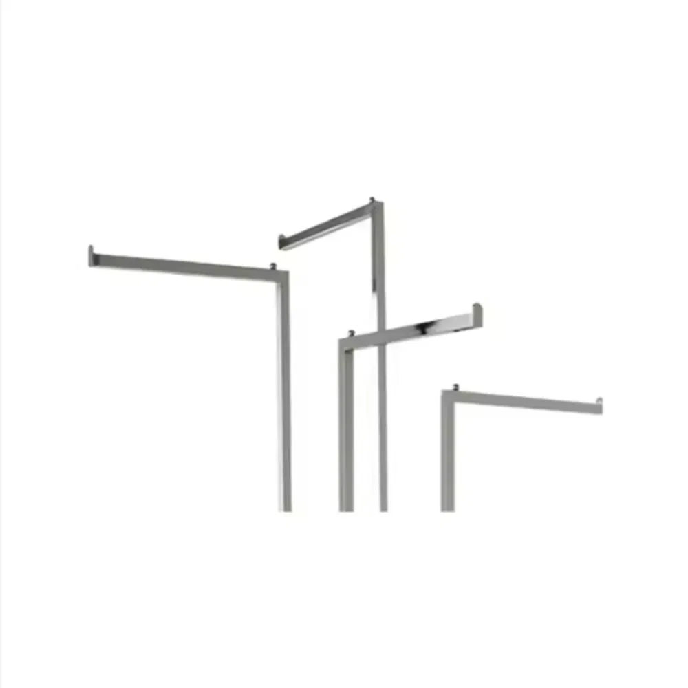 Hot Selling Floor Standing Four Way Clothes Rack in Black/White/ with Adjustable Height Made of Iron/Chromium Plating for Boutique/Houseware