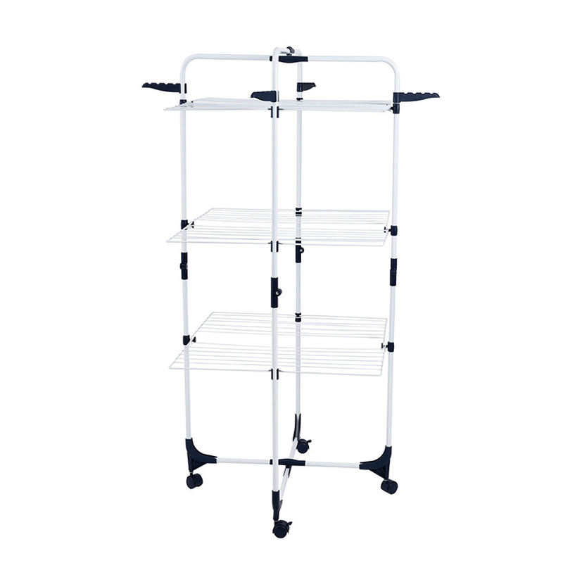 Sanipro Wholesale Multi-Function Collapsible Metal Clothing Organizer Portable Laundry Hanger Foldable Clothes Drying Racks