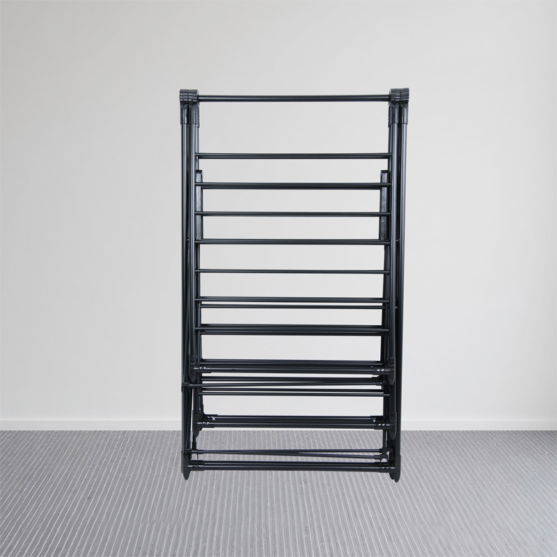 Sanipro Home Heavy Duty Metal Clothes Hangers Clothing Airer Dryer Folding Laundry Drying Rack with Height-Adjustable Wings