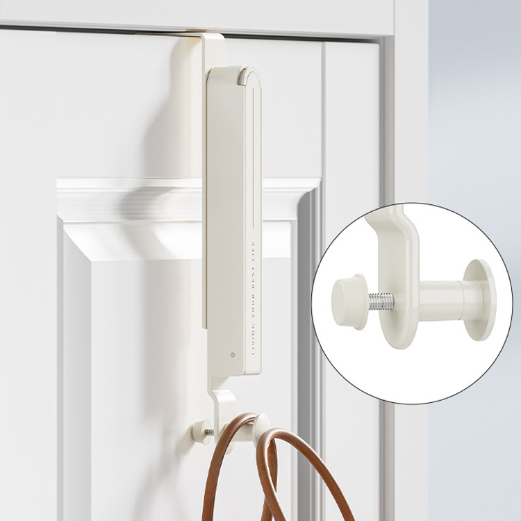 Sanipro Hot Sale Folding Clothes Drying Rack with Retractable Rod, Portable Over The Door Laundry Hanger for Clothes Towels