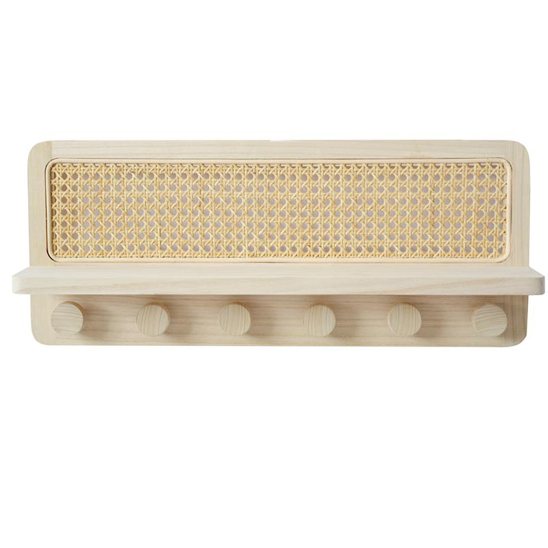 Factory Wholesale Wood Wall Hanger Hook 3 4 5 6 7 8 Wall Mounted Cloth Hooks Coat Rack