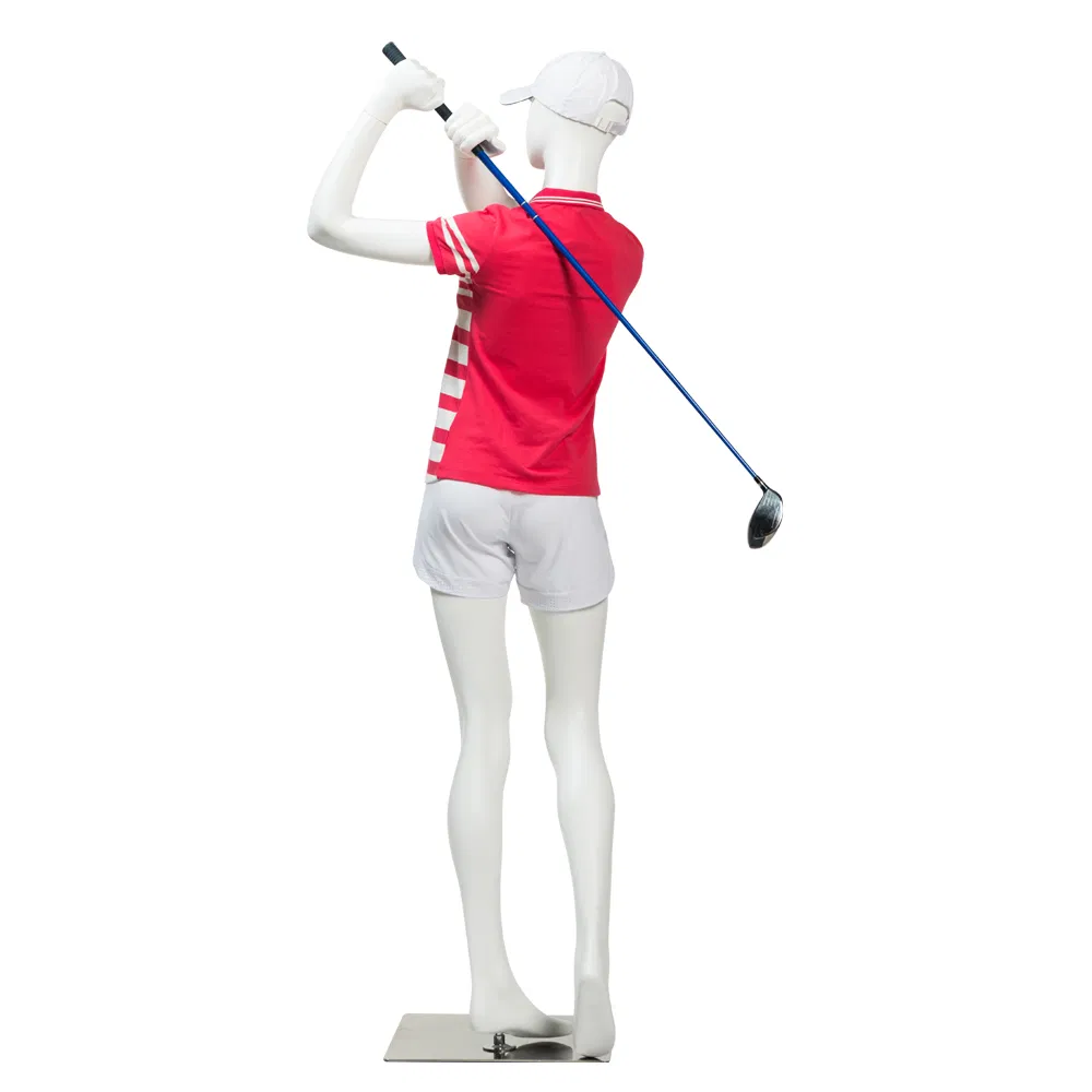 Full-Body Standing Golf Pose Female Sport Mannequins for Model Display Women Mannequin with Stand