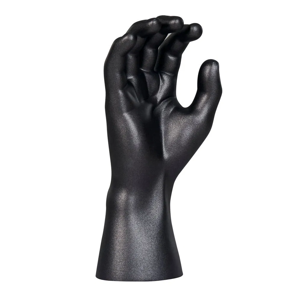Black Plastic Male Realistic Mannequin Hand for Glove Display