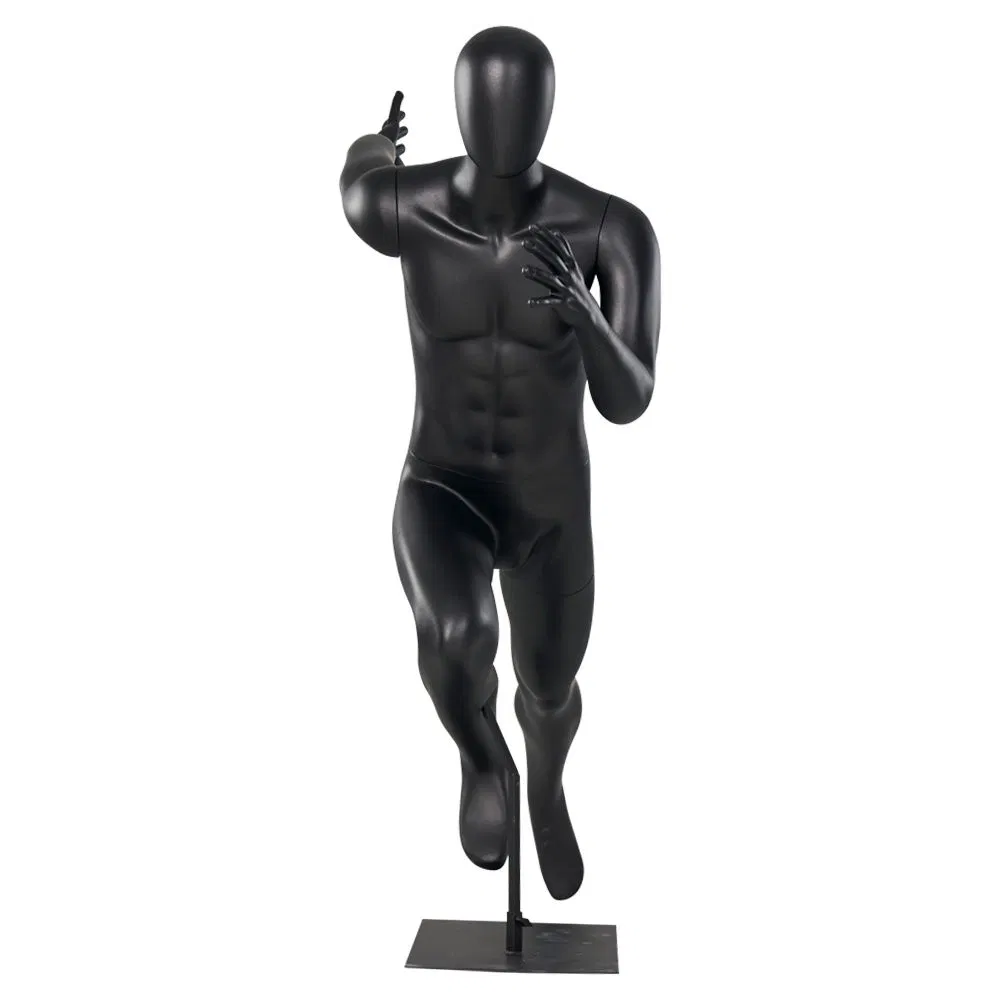 Male Female Sports Mannequin Fiberglass Full Body Runing Mannequin Athletic Woman