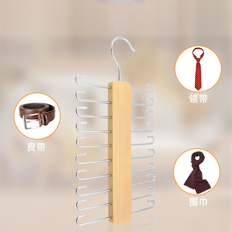 Economical Multi-Hook Tie Racks - Ideal for Menswear Boutiques &amp; Hotels