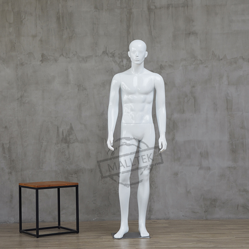 Hot Sale Garment Store Window Display Glossy White Plastic Mannequin