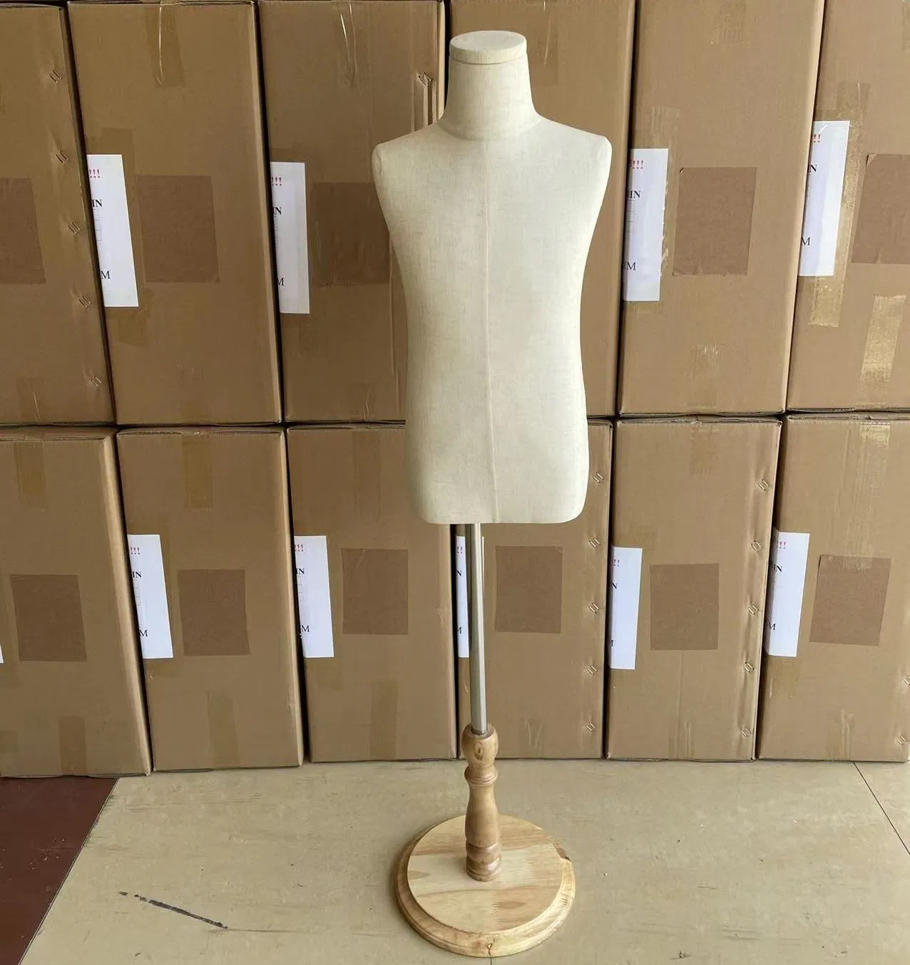 Natural Color Linen Coating Children Suits Display Kid Mannequin