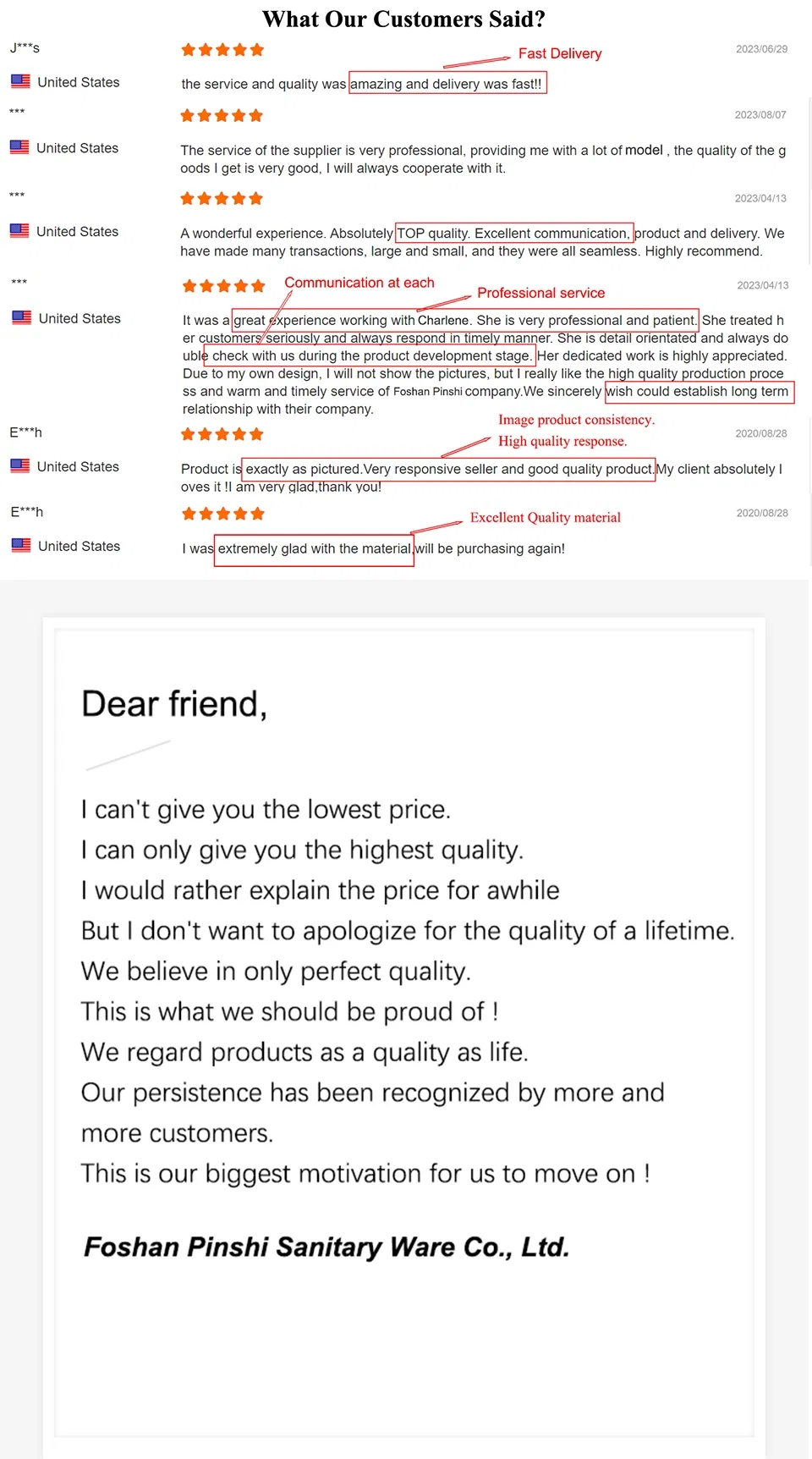 Global Customer Reviews