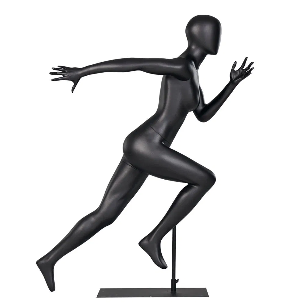 Male Female Sports Mannequin Fiberglass Full Body Runing Mannequin Athletic Woman