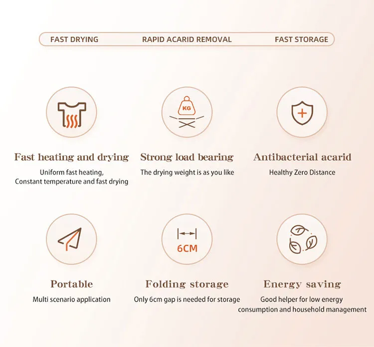 Electric Heated Clothes Rack Detail 2