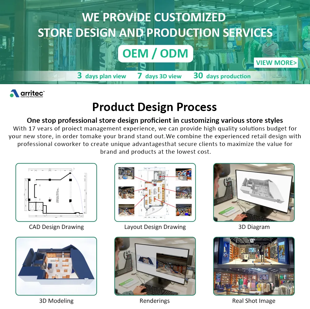 Custom Double Side Metal Clothes Display