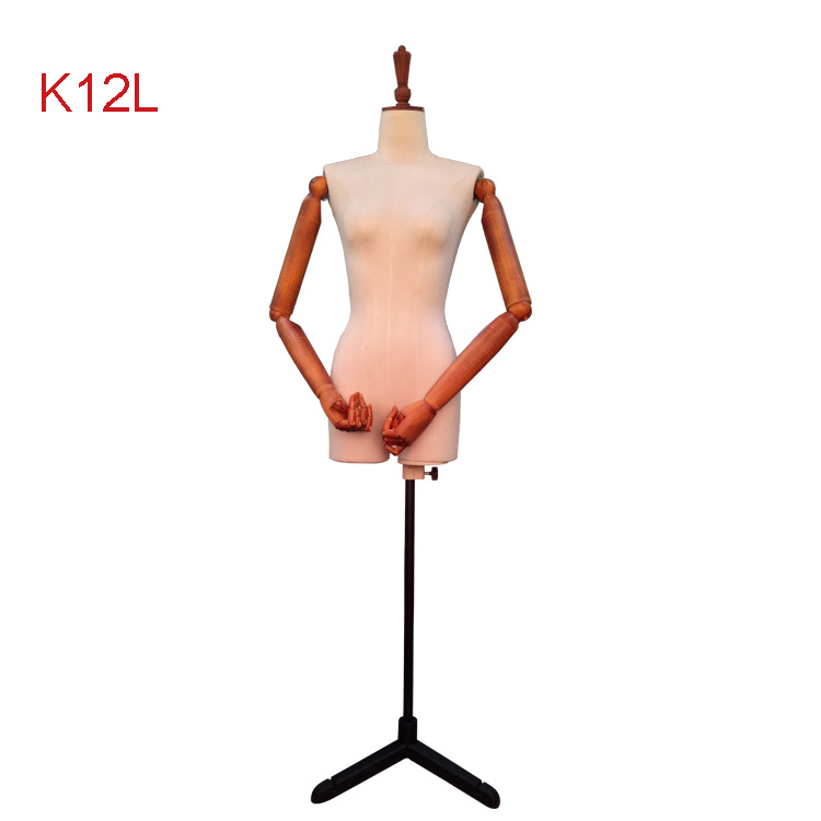 Wood Mannequin Plastic Hand Half Body Plastic Mannequins for Display Clothes