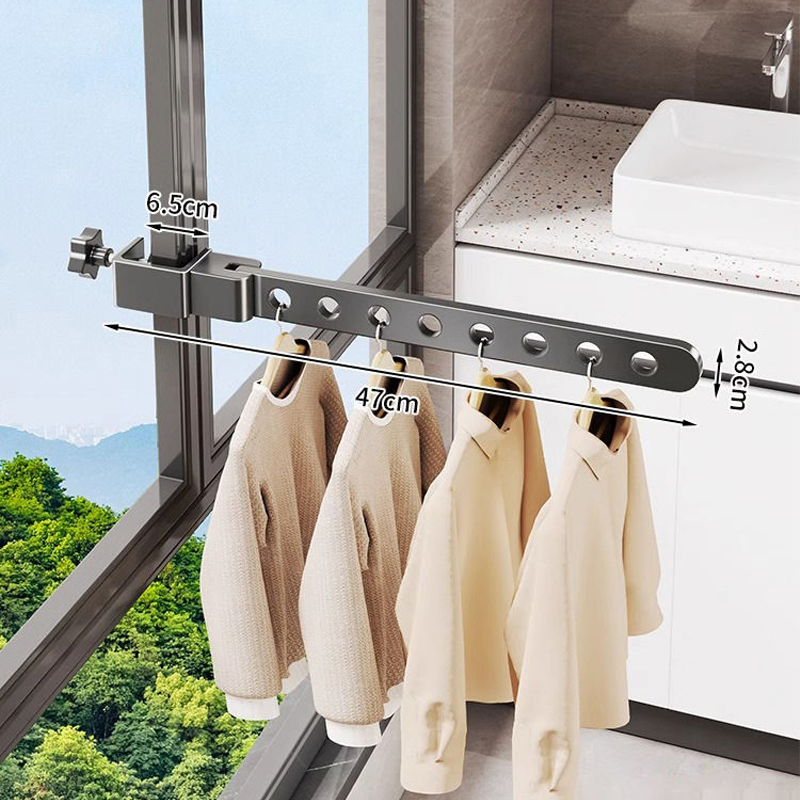 Sanipro Space Saver Removable Laundry Racks Rotatable Foldable Clothing Dryer Hanger Windproof Portable Clothes Drying Rack