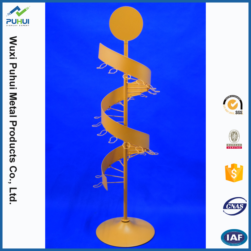 Floor Standing Adjustable Retail Display Metal Peg Hangers Spinner Rack (PHY216)