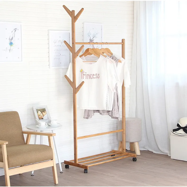 Bamboo Garment Rack 8