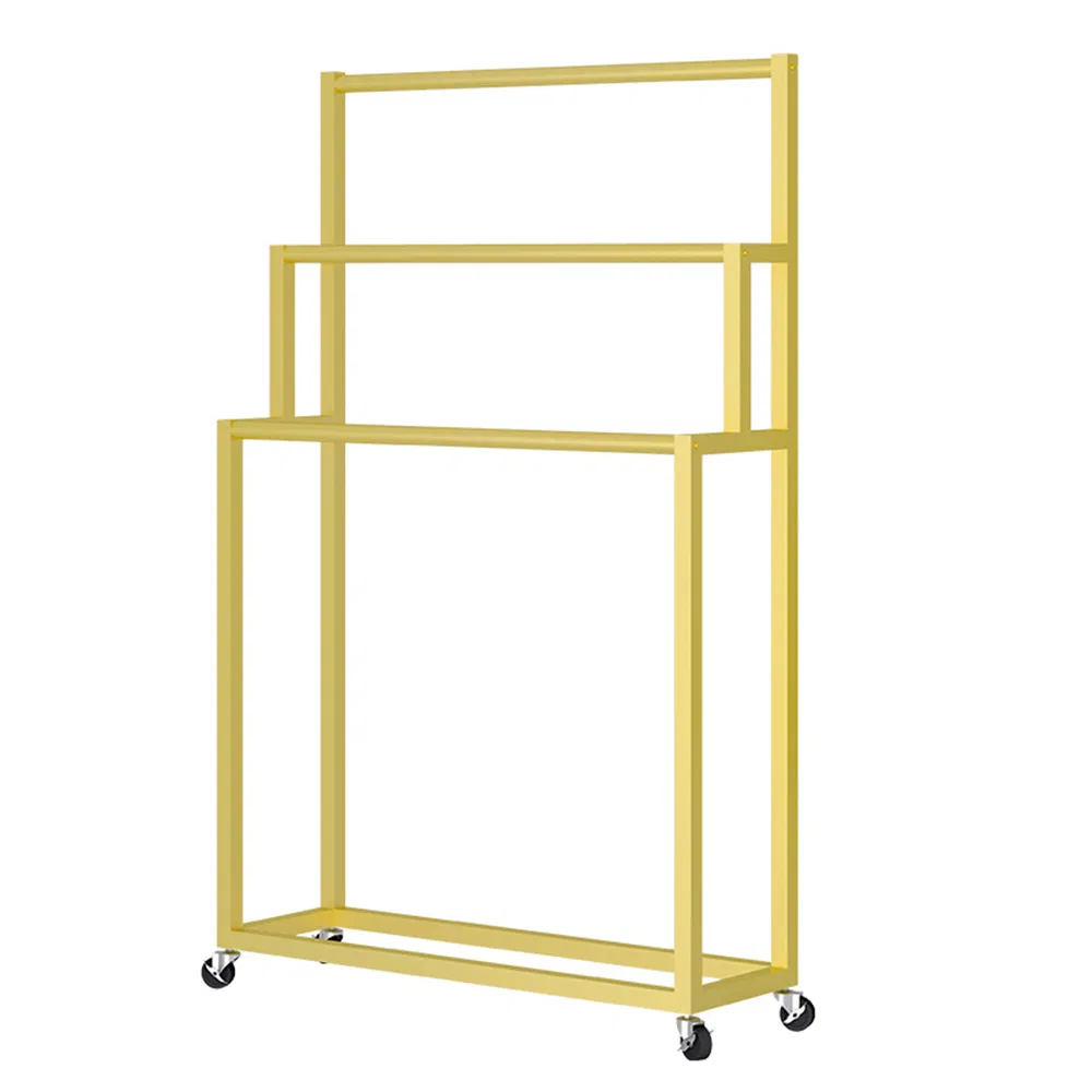 Best Price Floor Standing Double-Sided Multi-Layer Display Rack for Belt/Tie in Black/Gold/White with Hook Made of Iron Material for Clothing Store