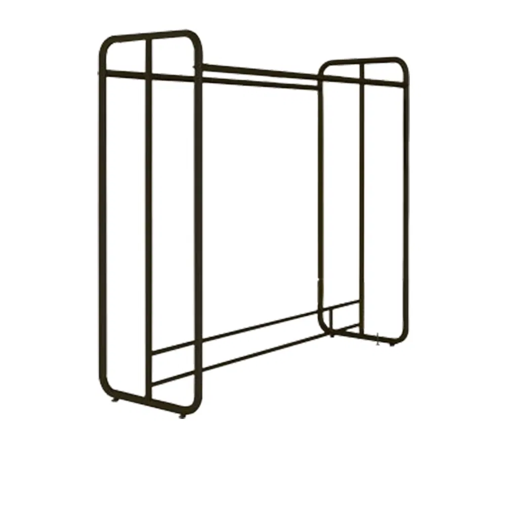 Fashionable Design Double-Row Floor Type Display Rack in /Glossy Black/White/Golden/Silver with Upper Board Made of Iron/Stainless Steel/for Houseware/Boutique