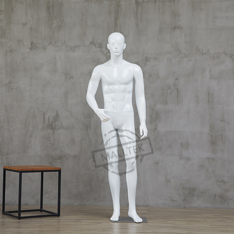 Hot Sale Garment Store Window Display Glossy White Plastic Mannequin