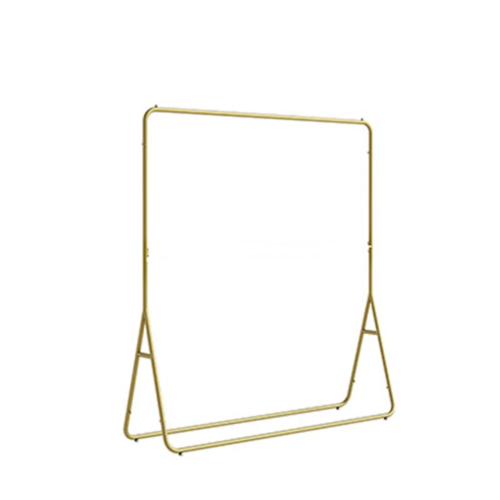 Hot Sale Single/Doubie-Layer Abjustable Hanging Metal Clothes Display Rack in Glossy Black/White/Golden/Silver with Made of Iron/Steel for Boutique/Houseware