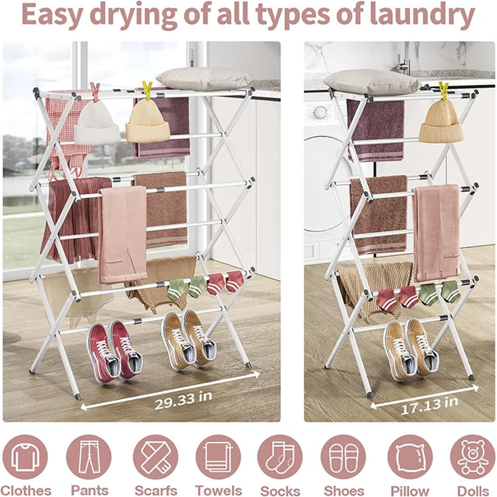 Metal Clothes Laundry Rack 16