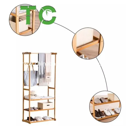 Bamboo Clothing Rack 4