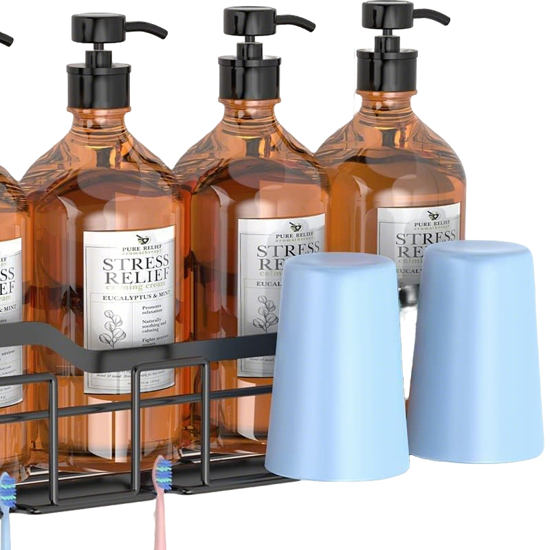 Modern Bathroom Accessories Organizer Wall Mounted Hanger Shelf Rack Ss Kitchen Bathroom Shower Corner Storage Rack for Bathroom