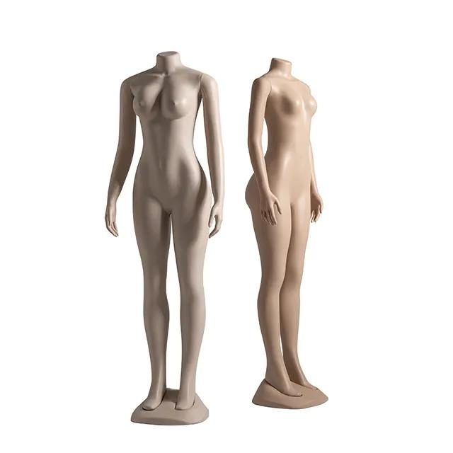 Plastic Headless Big Bust Manikin Skin Color Female Plus Size Brazilian Mannequin