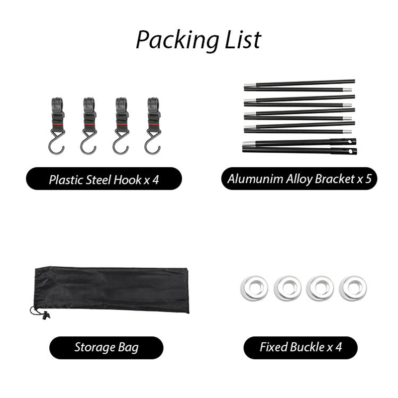 Hot Sale Aluminum Alloy Portable Pocket Folding Camping Shelf Hanger Camp Rack