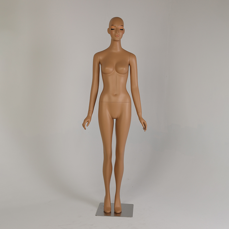 White Black Full Body Female Mannequin with Face and Makeup for Store Display