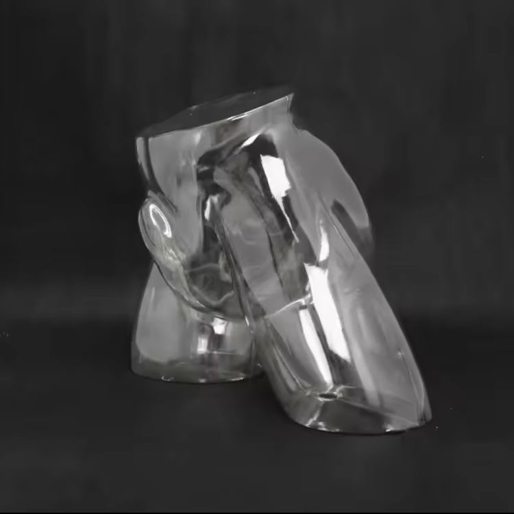 PC Plastic Torso Male Big Hip Butt Display Transparent Mannequin Underwear