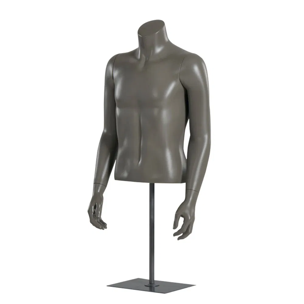 Window Display Adult Male Mannequin Doll Fiberglass Half Body Torso Mannequins for Sale
