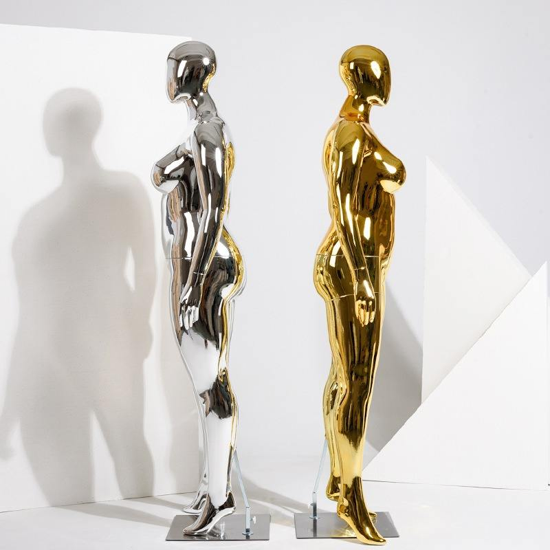 Good Quality Fashion Window Display Durable Recyclable Plus Size Female Plastic Mannequin