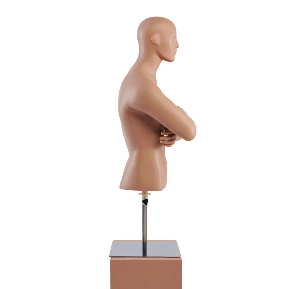 Skin Color Abstract Male Mannequin Half Body Dummy Display Clothes Man Mannequins Doll for Sale