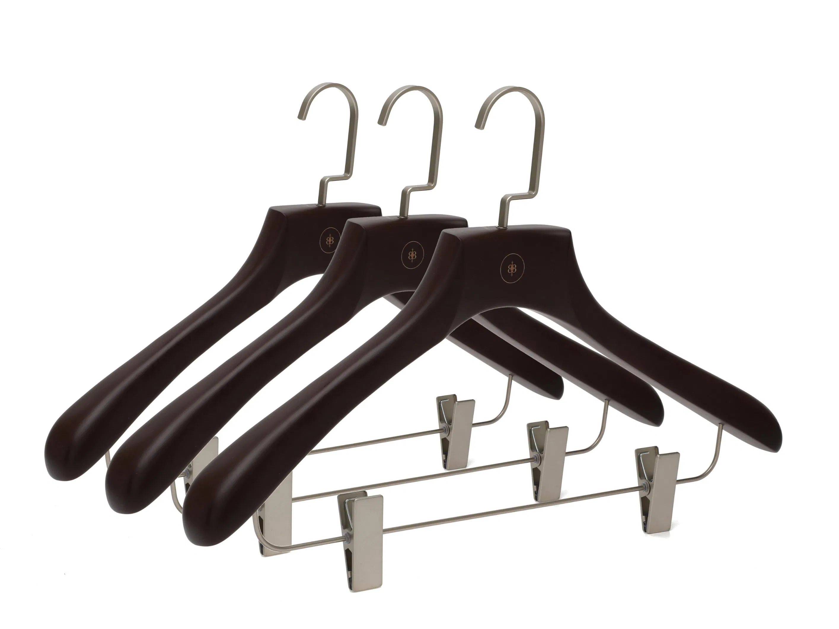 High End Garment Usage Wooden Clothes Hanger Wood Cloth Racks 2023