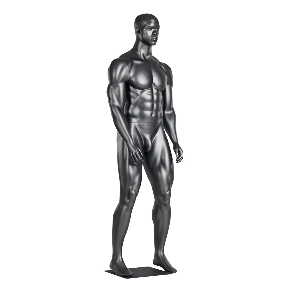 Strong Muscle Standing Male Mannequins Good Quality Powerful Full Body Realistic Head Fiberglass Men for Adults Plus Size