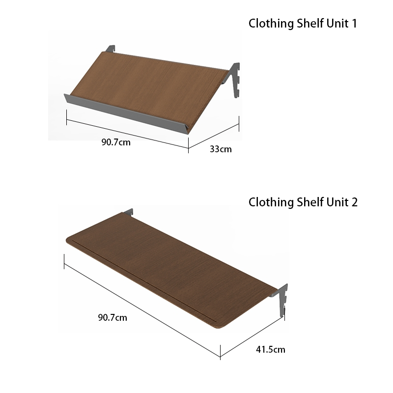 Custom Hanger Metal Display Rack with Storage Shelf for Retail Clothing Shop
