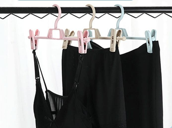New Multifunctional Multi-Layer Drying Rack Retractable Plastic Trouser Rack
