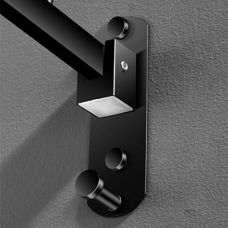 Heavy-Duty Stainless Steel Foldable Hook Rack: 90° Folding, Space-Saving Wall-Mounted Coat Hanger for Home/Commercial Use